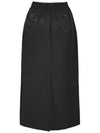 Crinkle banding A line skirt black - CALLAITE - BALAAN 9