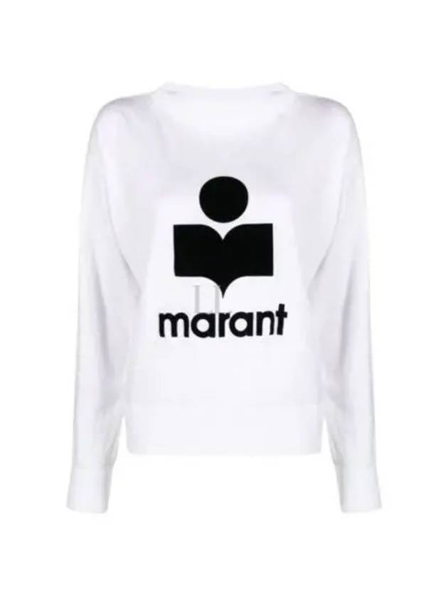 Kieffer Logo Print Linen Long Sleeve T-Shirt White - ISABEL MARANT - BALAAN 2