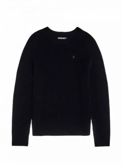 Mini Logo Crew Knit Top Black - HELMUT LANG - BALAAN 2