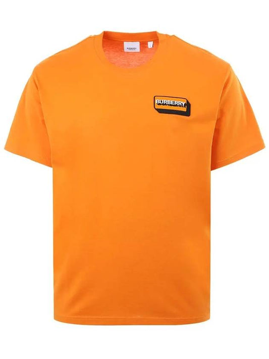 logo applique short sleeve t-shirt orange - BURBERRY - BALAAN 2