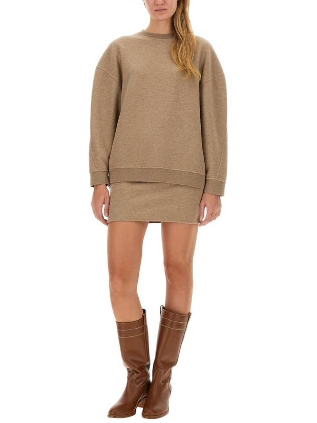 Elvira jersey crewneck knit top hazelnut brown - MAX MARA - BALAAN 3