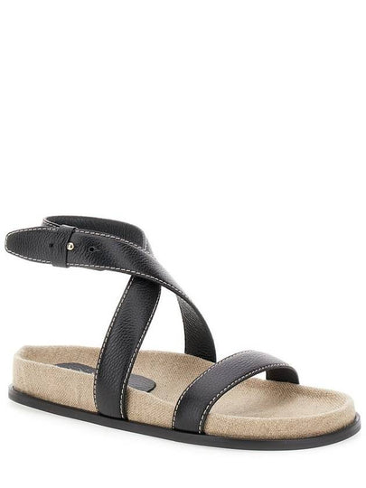 'The Chunky' Black Sandals With Straps In Leather Woman - TOTEME - BALAAN 2