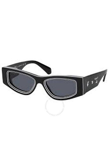 Off-White Andy Dark Grey Irregular Unisex Sunglasses OERI047 1007 53 - OFF WHITE - BALAAN 1