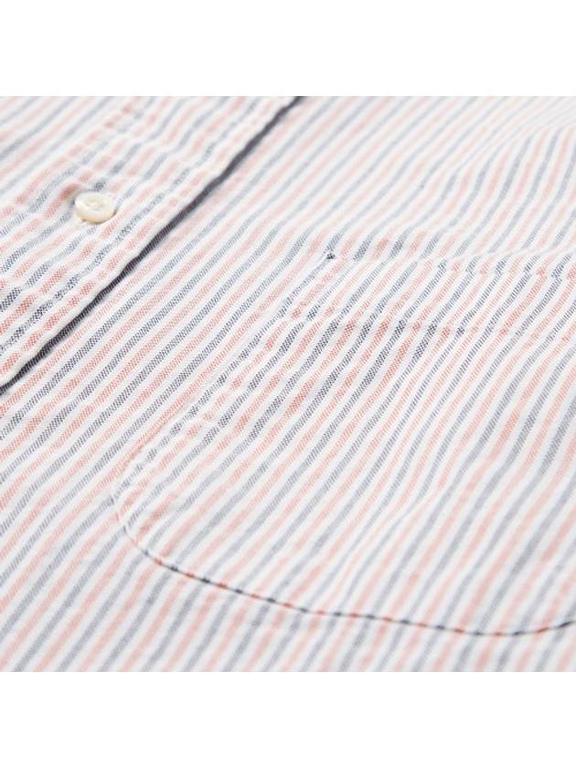 16SS Thom Browne Hidden Three Stripes Oxford Striped Shirt - THOM BROWNE - BALAAN 5