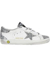 Kids Superstar Low Top Sneakers Glitter Silver White - GOLDEN GOOSE - BALAAN 1