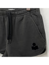 Mifa Logo Print Cotton Shorts Black - ISABEL MARANT ETOILE - BALAAN 5