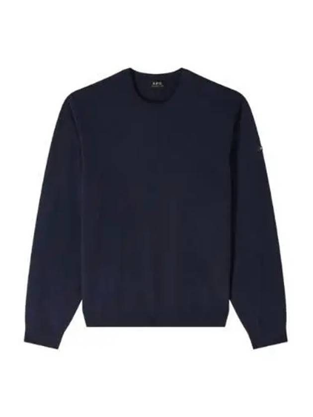 Laurent Crew Neck Wool Knit Top Navy - A.P.C. - BALAAN 2