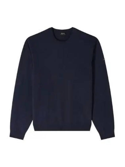 Laurent Crew Neck Wool Knit Top Navy - A.P.C. - BALAAN 2