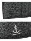 Logo Leather Half Wallet Black - VIVIENNE WESTWOOD - BALAAN 6