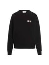 Double Fox Patch Head Sweatshirt Black - MAISON KITSUNE - BALAAN 1