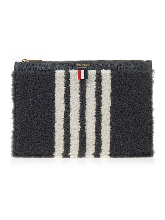 Curly Merino Small Clutch Bag UAC016A L0019 035 - THOM BROWNE - BALAAN.