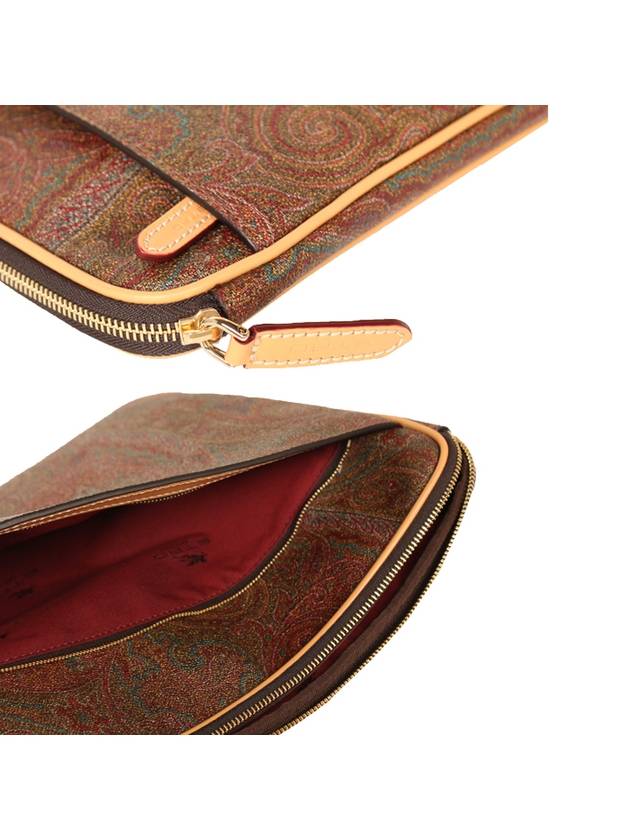 Paisley Clutch Bag Brown - ETRO - BALAAN 3