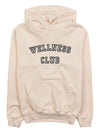 Wellness Club Hooded Sweatshirt WELLNESS CLUB FLOCKED HOODIE CREAM NAVY - SPORTY & RICH - BALAAN 9