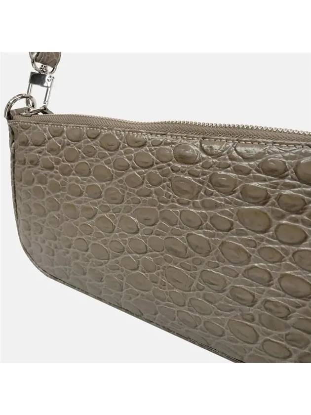 Rachel Croco Shoulder Bag GRIGIO 21PFRCLSMUDCCEMED - BY FAR - BALAAN 3