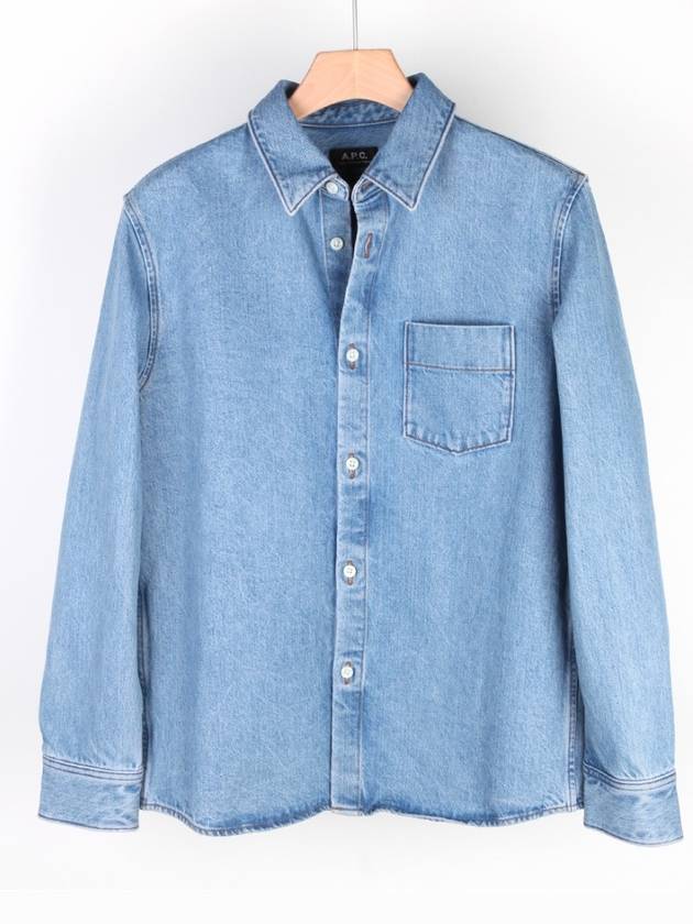 VICTOR denim shirt medium blue COEFE H02400 IAL - A.P.C. - BALAAN 1