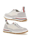 Thom Women Browne Nylon Tech Runner Low Top Sneakers Grey White - THOM BROWNE - BALAAN 2