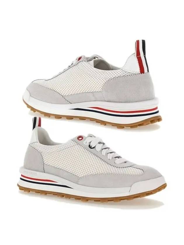 Thom Women Browne Nylon Tech Runner Low Top Sneakers Grey White - THOM BROWNE - BALAAN 2