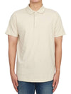 Men's Bron Collar Cotton Short Sleeve Polo Shirt Beige - THEORY - BALAAN 2