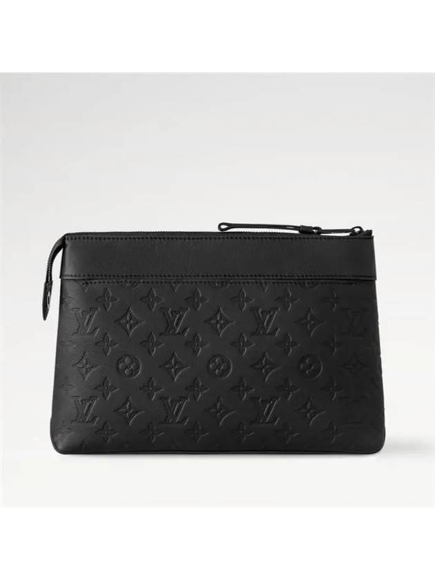 Pochette Voyage Souple Monogram Leather Pouch Bag Black - LOUIS VUITTON - BALAAN 6