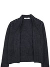 Baby Fox Patch Boxy Cardigan Dark Grey Melange - MAISON KITSUNE - BALAAN 10