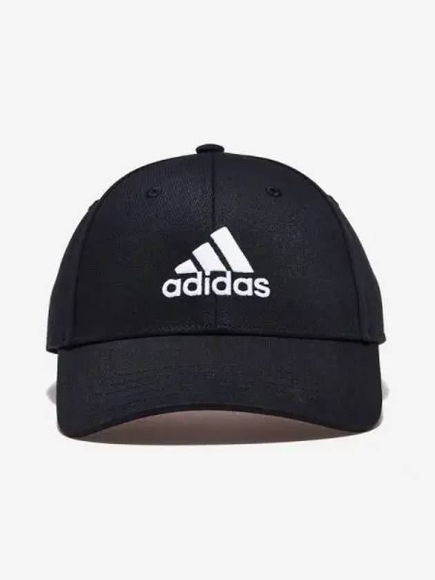 Cotton twill baseball cap BLACKwhite - ADIDAS - BALAAN 1