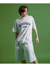 one chin wide Bermuda pants white melange - ALEX&AIDEN - BALAAN 3