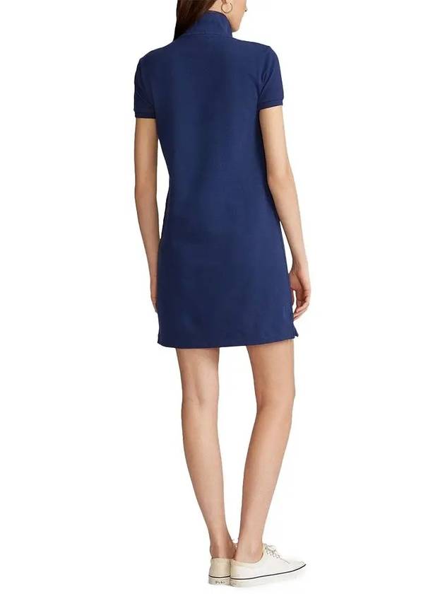 Women's Pony Logo Midi Dress Blue - POLO RALPH LAUREN - BALAAN 4