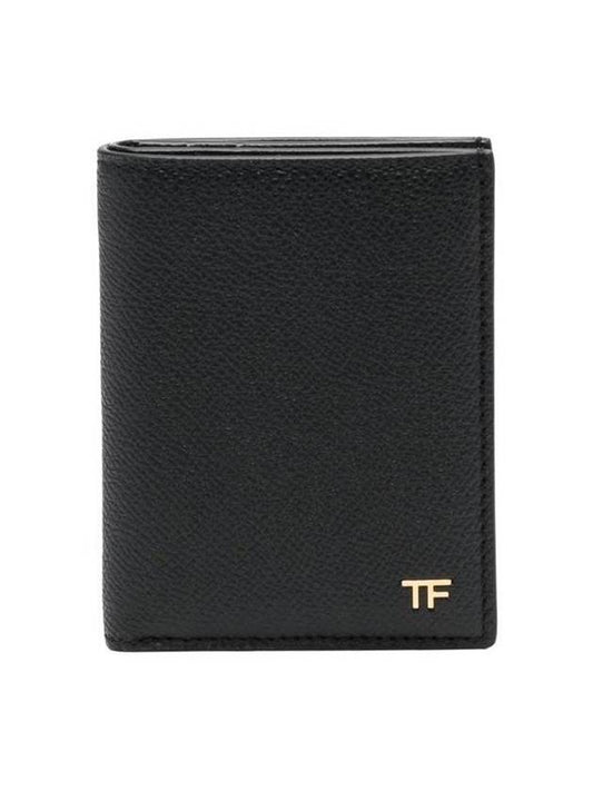 Small Grain Leather Card Wallet Black - TOM FORD - BALAAN 1