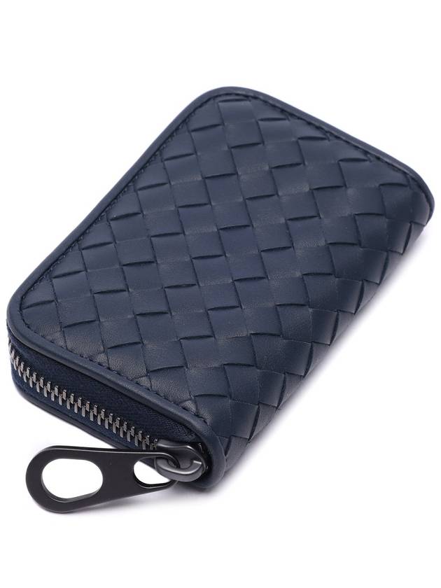 Intrecciato Zipper Card Wallet Blue - BOTTEGA VENETA - BALAAN 6