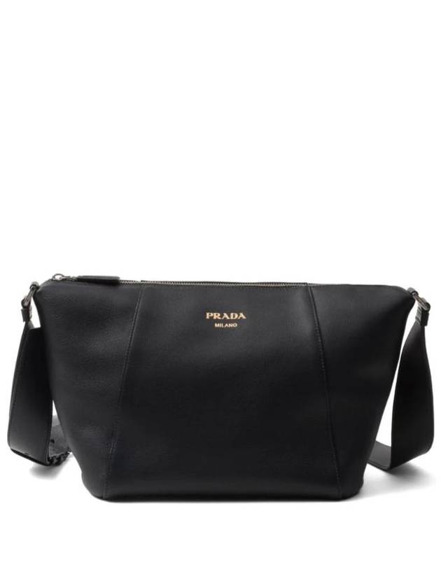 Leather Shoulder Bag Black - PRADA - BALAAN 1