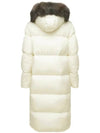 Women's Marrionier Fur Hood Quilted Long Padding White - MONCLER - BALAAN.