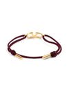 Valentino 3Y2J0Q15 GTQ U27 J0Q15 Garavani V logo leather bracelet - RED VALENTINO - BALAAN 3