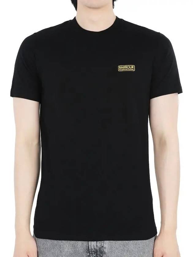 Men's International Small Logo Short Sleeve T-Shirt Black - BARBOUR - BALAAN 3