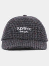 Harris Tweed 6 panel cap FW24H100 DK BLUE - SUPREME - BALAAN 3