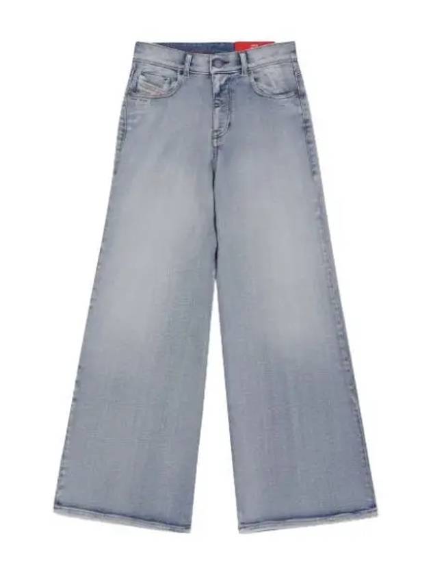 Wide Akemi Denim Pants Light Blue Jeans - DIESEL - BALAAN 1