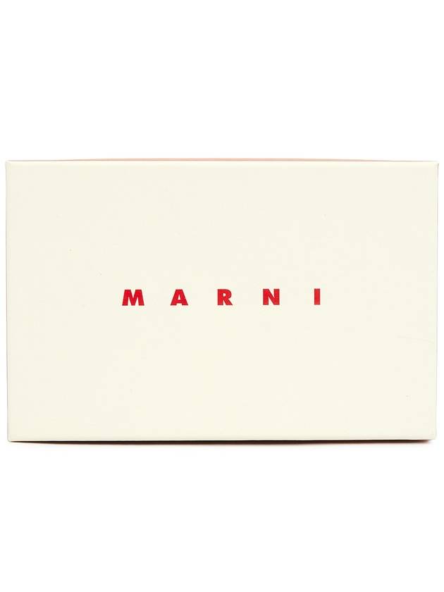 Color Block Leather Half Wallet Pink - MARNI - BALAAN 9