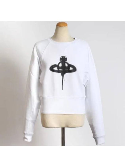 Spray ORB Logo Sweatshirt White - VIVIENNE WESTWOOD - BALAAN 2