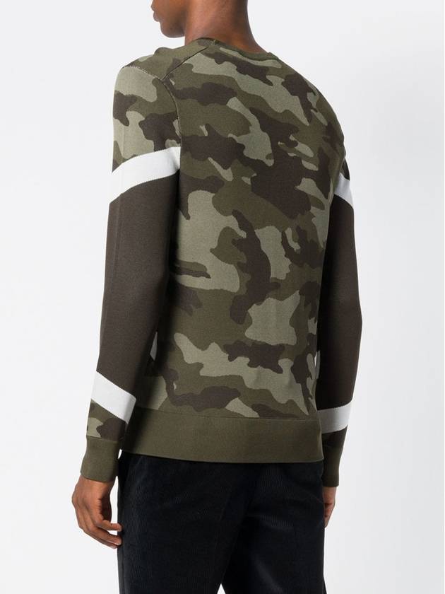 geometric camo pattern knit top khaki - NEIL BARRETT - BALAAN 9