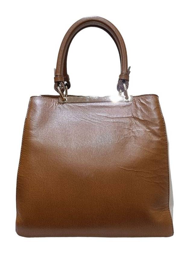 Women s Brown White Two tone Leather Tote Bag - JIL SANDER - BALAAN 3