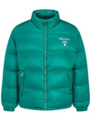 Re-Nylon Padded Down Jacket Green - PRADA - BALAAN 4