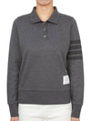 Double Face 4 Bar Polo Knit Top Dark Grey - THOM BROWNE - BALAAN 4