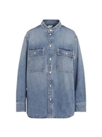 Denim Long Sleeve Shirt Blue - BOTTEGA VENETA - BALAAN 2