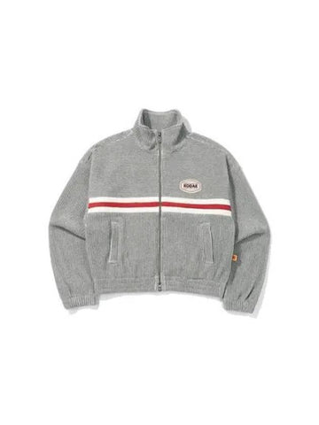 KODAK Apparel Cinekodak semi crop fit corduroy zip up women MELANGE GRAY - KODO - BALAAN 1