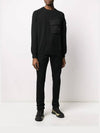 Lens Wappen Flap Pocket Knit Top Black - CP COMPANY - BALAAN.