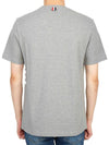 Classic Pique Rib Side Insert 4-Bar Short Sleeve T-Shirt Light Grey - THOM BROWNE - BALAAN 7