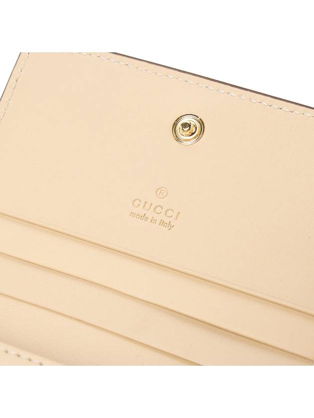 Horsebit Print Card Wallet Beige Ebony - GUCCI - BALAAN 7