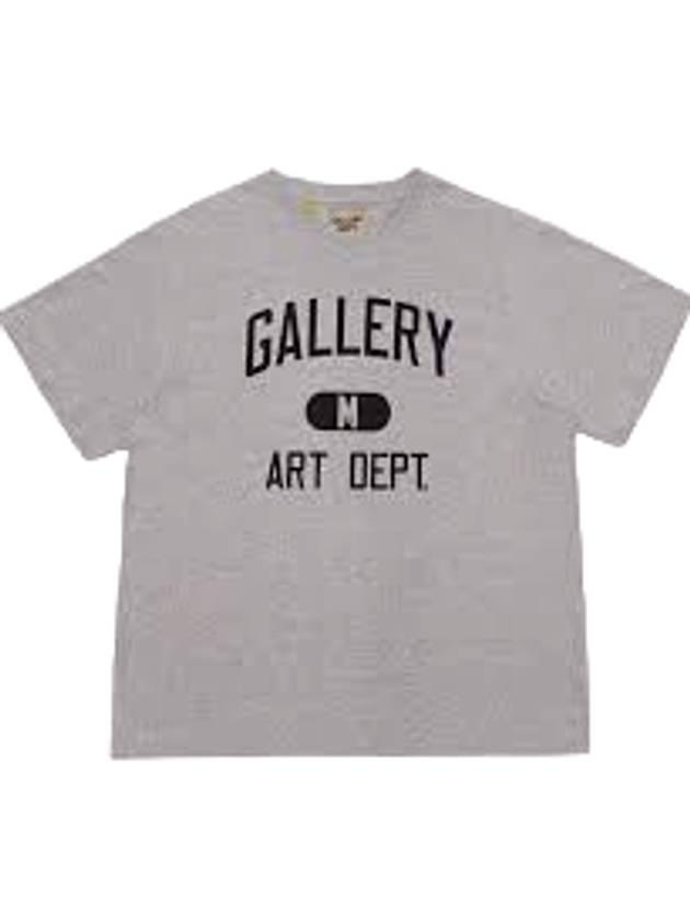 Art Dept Cotton Short Sleeve T-Shirt Grey - GALLERY DEPT. - BALAAN 1