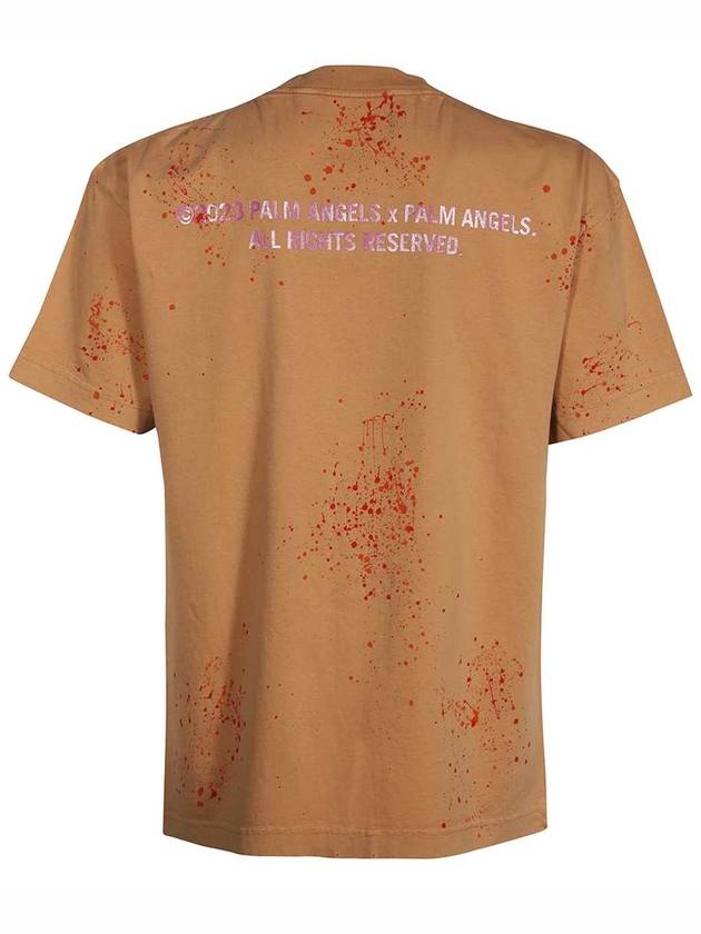 Painted PXP Classic Short Sleeve T-Shirt Orange - PALM ANGELS - BALAAN 3