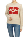 Women's Butterfly Graphic Pullover Knit Top Beige - GANNI - BALAAN 5