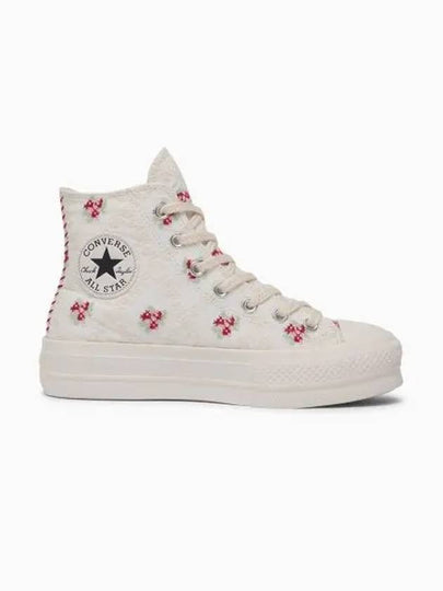 Chuck Taylor All Star Lift Rose Cross Stitch High Top Sneakers Vintage White - CONVERSE - BALAAN 2